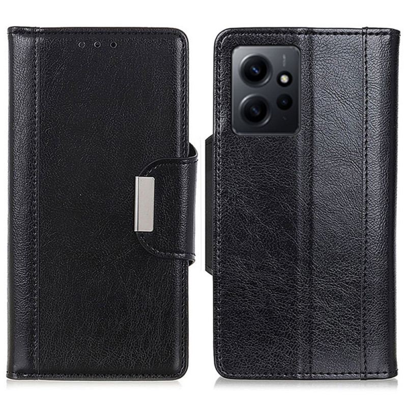 Capa Flip Para Xiaomi Redmi Note 12 4G Fecho De Prata