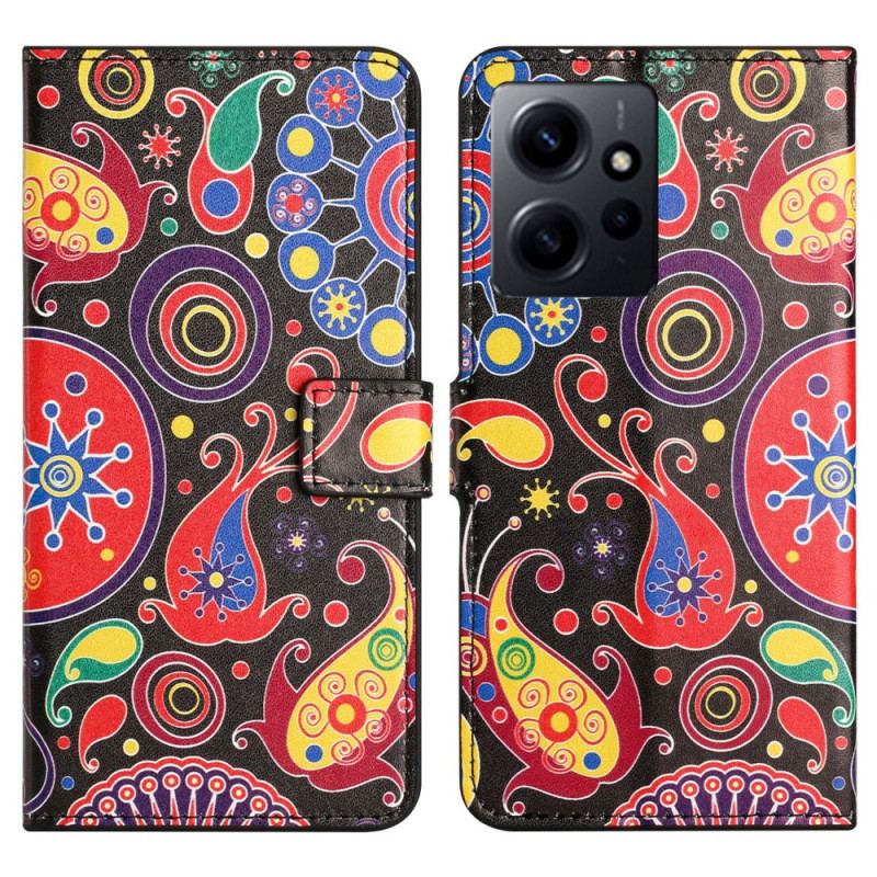 Capa Flip Para Xiaomi Redmi Note 12 4G Paisley