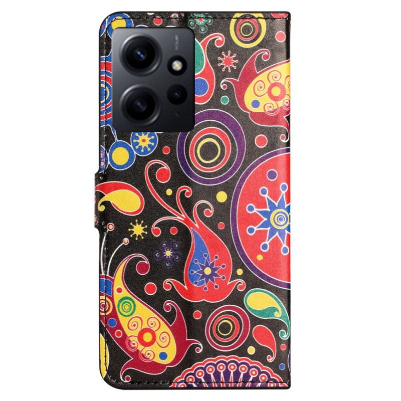 Capa Flip Para Xiaomi Redmi Note 12 4G Paisley