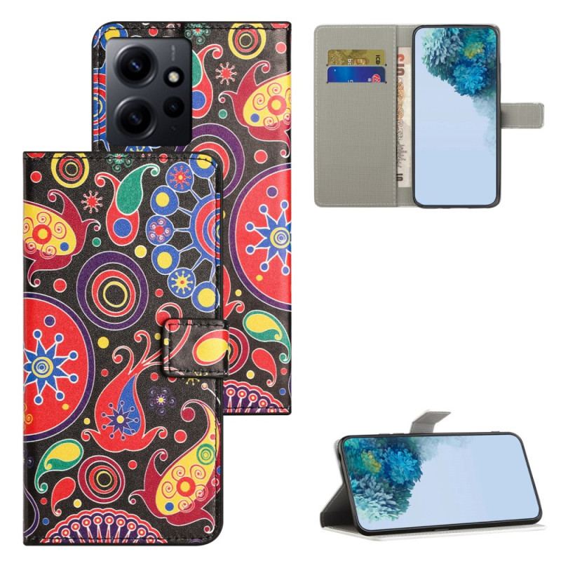 Capa Flip Para Xiaomi Redmi Note 12 4G Paisley