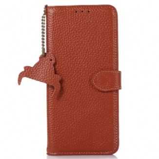 Capa Flip Para Xiaomi Redmi Note 12 4G Rfid De Couro Genuíno