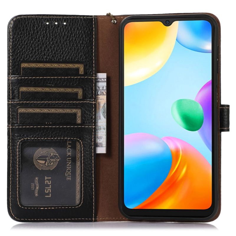 Capa Flip Para Xiaomi Redmi Note 12 4G Rfid De Couro Genuíno