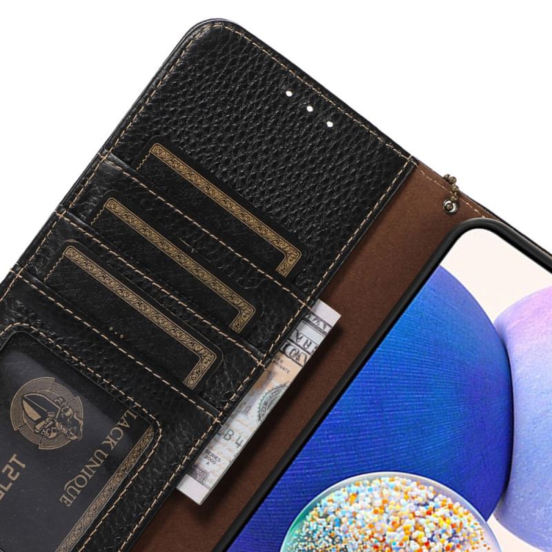 Capa Flip Para Xiaomi Redmi Note 12 4G Rfid De Couro Genuíno