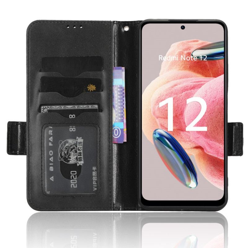 Capa Flip Para Xiaomi Redmi Note 12 4G Triângulos Com Cordão