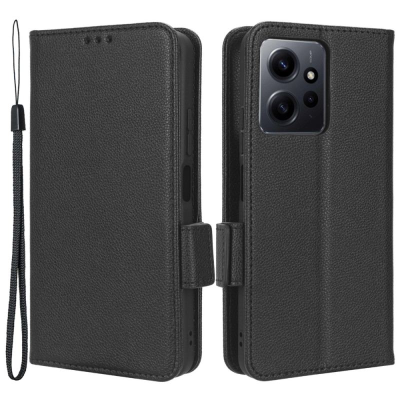 Capa Flip Para Xiaomi Redmi Note 12 4G Ultra Fino Com Cordão