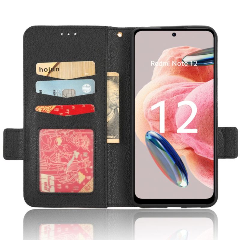 Capa Flip Para Xiaomi Redmi Note 12 4G Ultra Fino Com Cordão