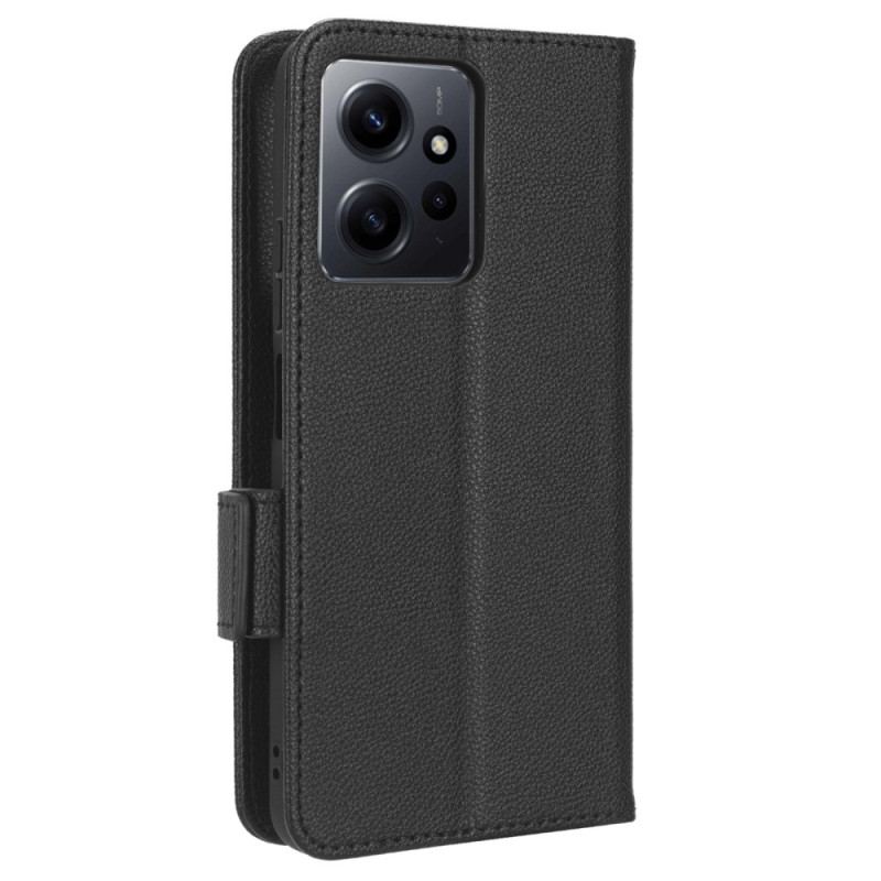 Capa Flip Para Xiaomi Redmi Note 12 4G Ultra Fino Com Cordão