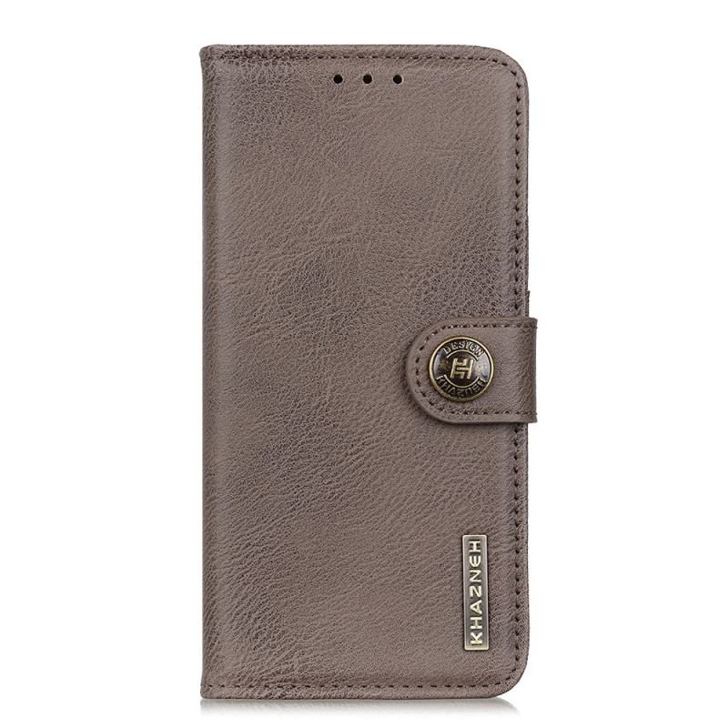 Capa Folio Para Xiaomi Redmi Note 12 4G Couro Sintético Retrô Khazneh