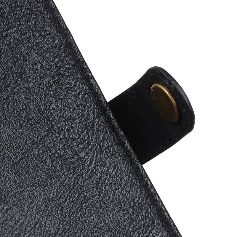 Capa Folio Para Xiaomi Redmi Note 12 4G Couro Sintético Retrô Khazneh