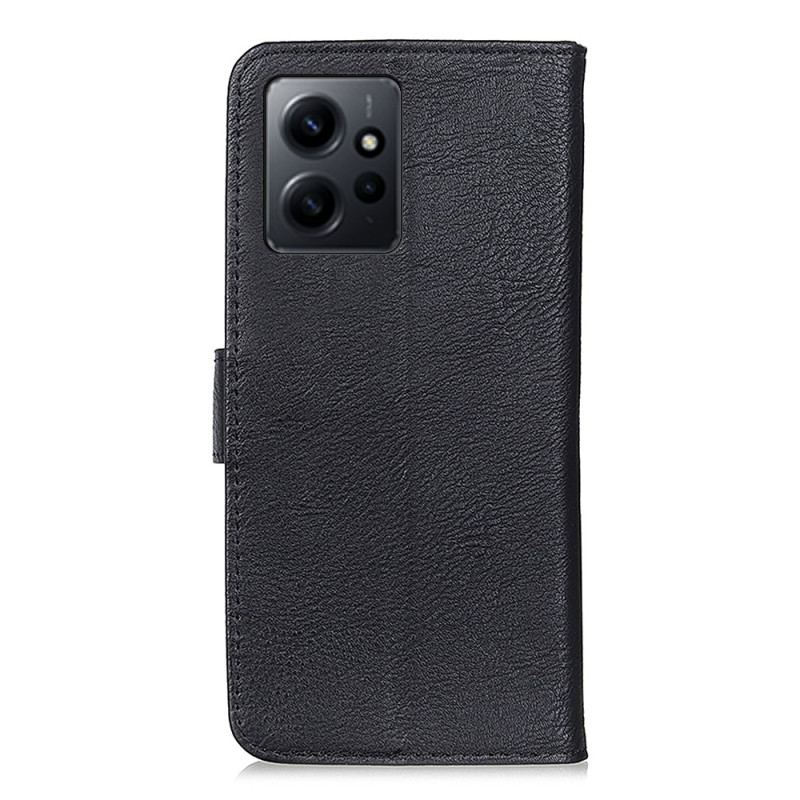 Capa Folio Para Xiaomi Redmi Note 12 4G Couro Sintético Retrô Khazneh