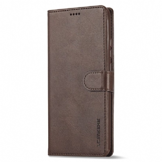 Capa Folio Para Xiaomi Redmi Note 12 4G Efeito Couro Lc.imeeke