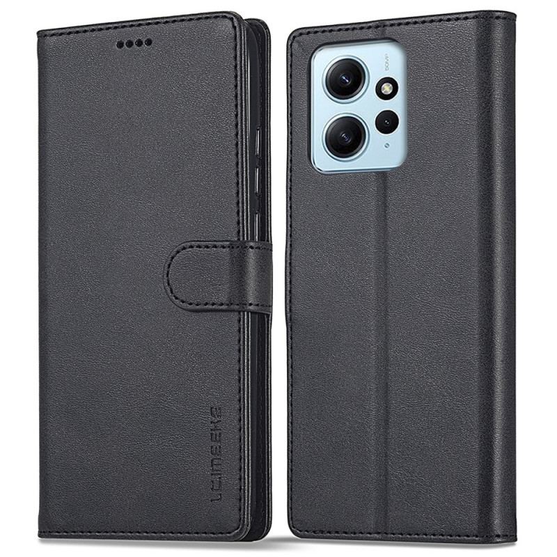 Capa Folio Para Xiaomi Redmi Note 12 4G Efeito Couro Lc.imeeke