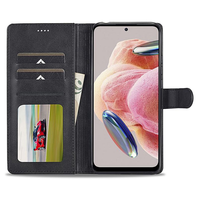 Capa Folio Para Xiaomi Redmi Note 12 4G Efeito Couro Lc.imeeke