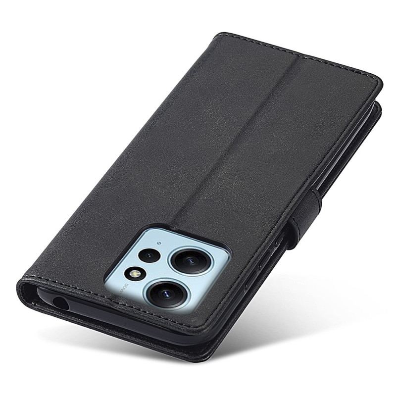 Capa Folio Para Xiaomi Redmi Note 12 4G Efeito Couro Lc.imeeke