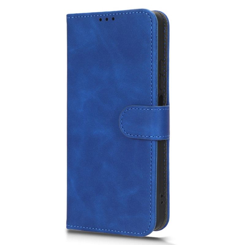 Capa Folio Para Xiaomi Redmi Note 12 4G Estilo De Couro Liso