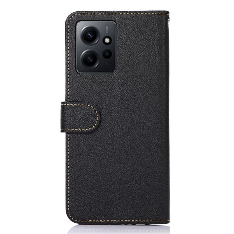 Capa Folio Para Xiaomi Redmi Note 12 4G Estilo Lichia Rfid Khazneh