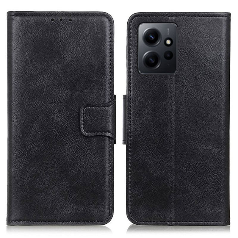 Capa Folio Para Xiaomi Redmi Note 12 4G Fecho De Couro Estilo Reversível