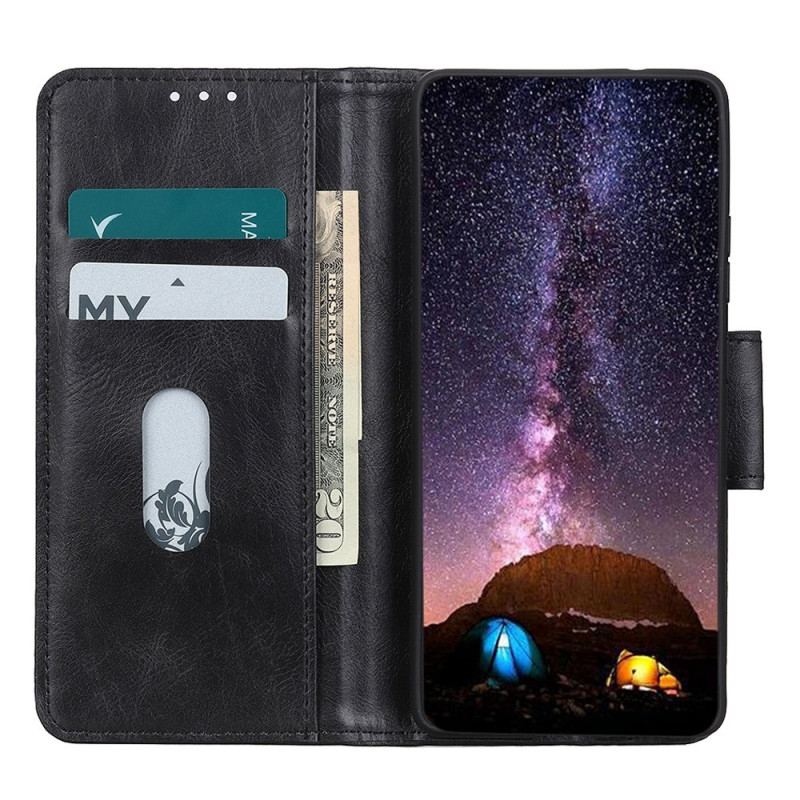 Capa Folio Para Xiaomi Redmi Note 12 4G Fecho De Couro Estilo Reversível