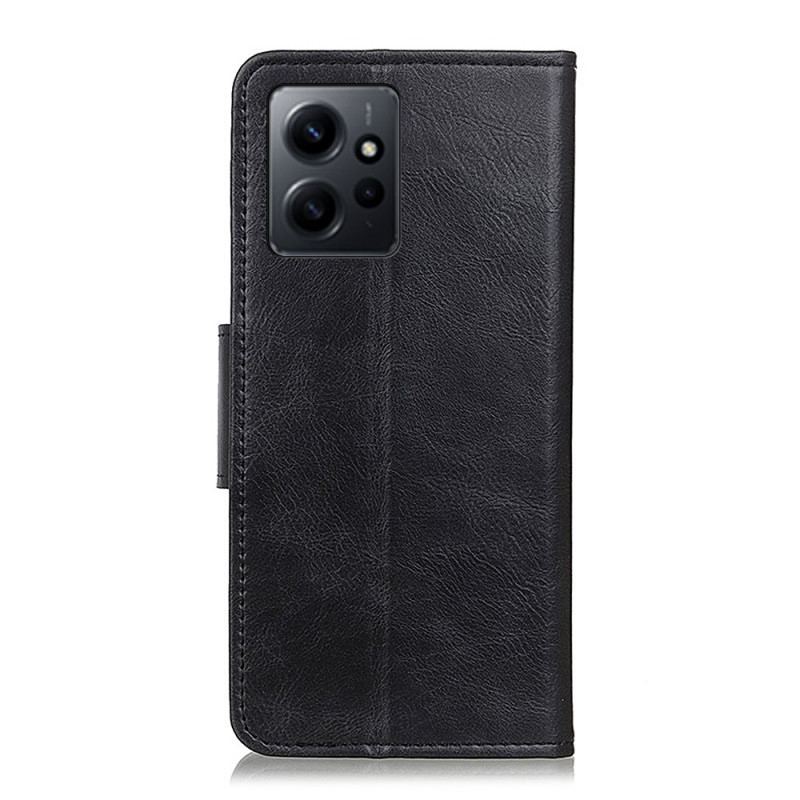 Capa Folio Para Xiaomi Redmi Note 12 4G Fecho De Couro Estilo Reversível