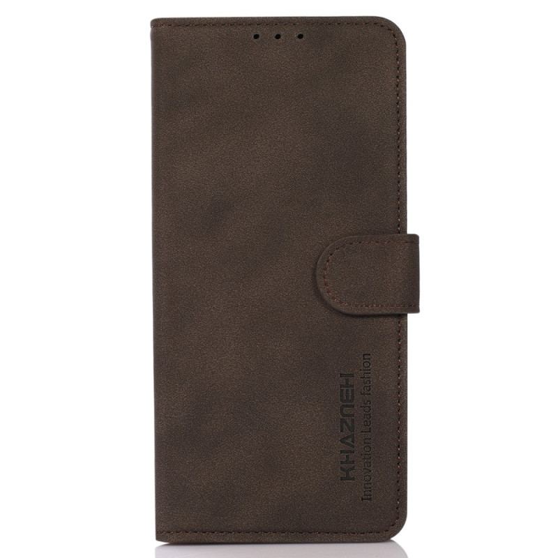 Capa Folio Para Xiaomi Redmi Note 12 4G Khazneh Efeito Couro