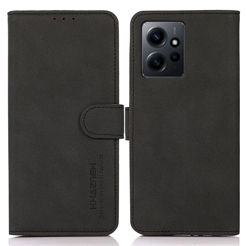 Capa Folio Para Xiaomi Redmi Note 12 4G Khazneh Efeito Couro