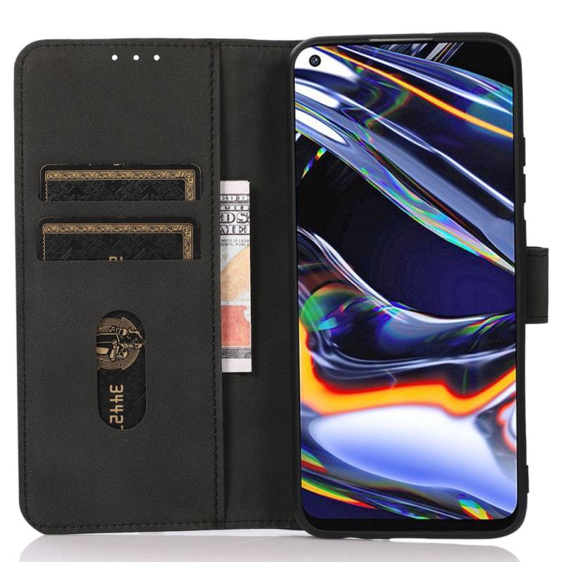 Capa Folio Para Xiaomi Redmi Note 12 4G Khazneh Efeito Couro