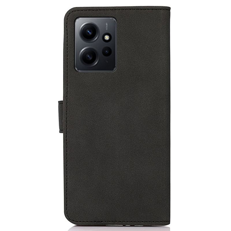 Capa Folio Para Xiaomi Redmi Note 12 4G Khazneh Efeito Couro