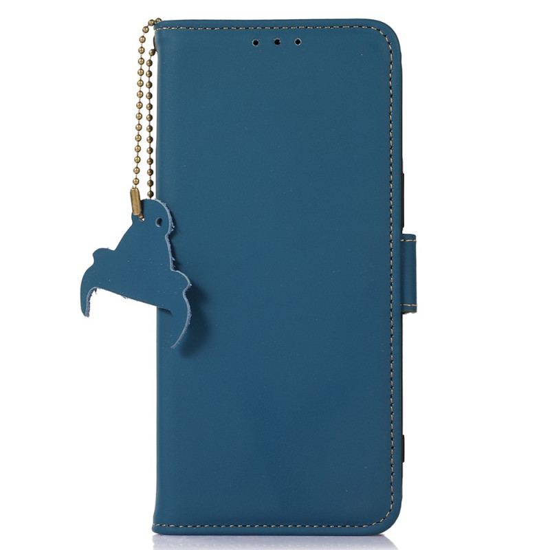 Capa Folio Para Xiaomi Redmi Note 12 4G Rfid De Couro Genuíno