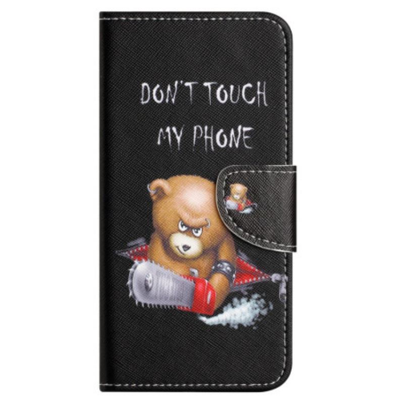 Capa Folio Para Xiaomi Redmi Note 12 4G Urso Perigoso