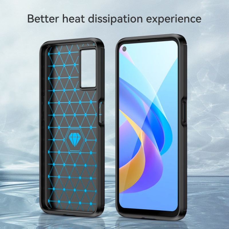 Capa De Celular Para Realme 9i Fibra De Carbono Escovada