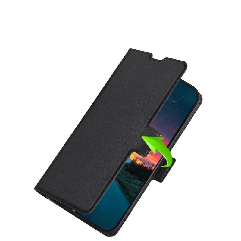 Capa De Celular Para Realme 9i Flip Couro Falso Ultrafino