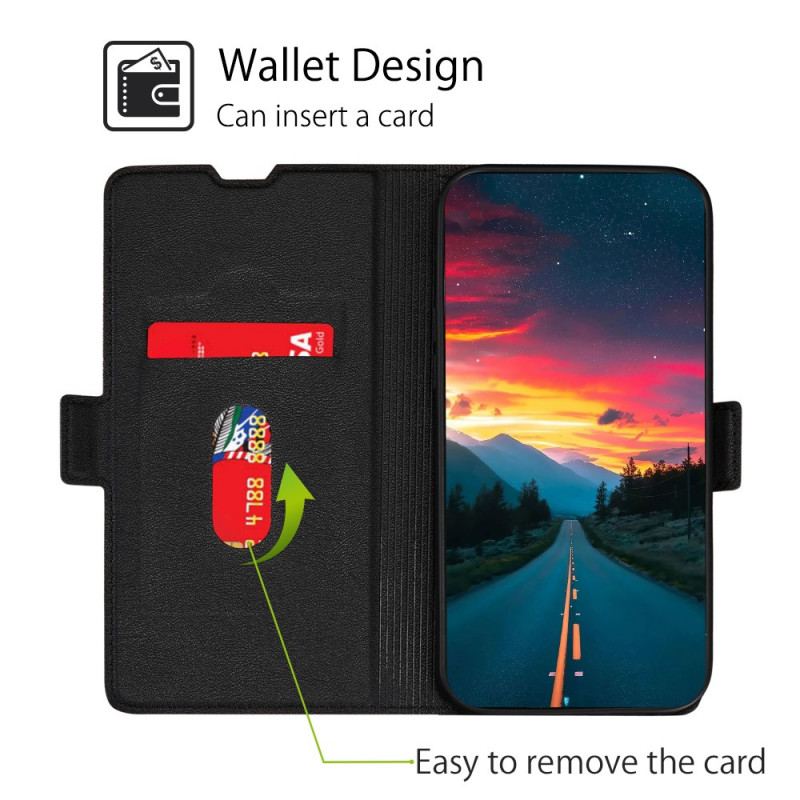 Capa De Celular Para Realme 9i Flip Couro Falso Ultrafino