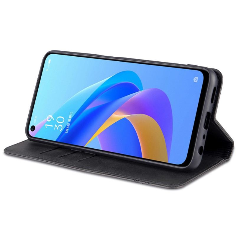 Capa De Celular Para Realme 9i Flip Couro Sintético Azns