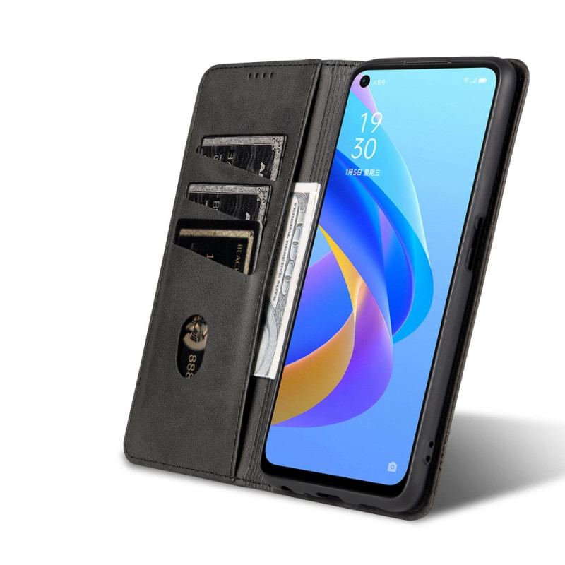 Capa De Celular Para Realme 9i Flip Couro Sintético Azns