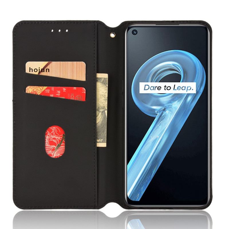 Capa De Celular Para Realme 9i Flip Impressão De Cubo 3d