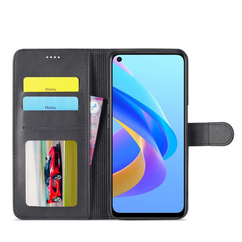 Capa De Couro Para Realme 9i Lc.imeeke Efeito Couro