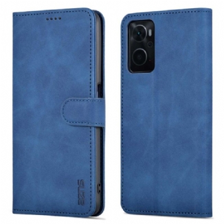 Capa Em Pele Para Realme 9i Efeito Couro Azns