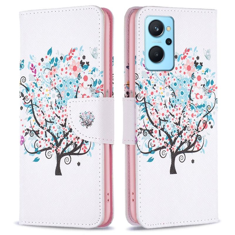 Capa Flip Para Realme 9i Árvore De Primavera