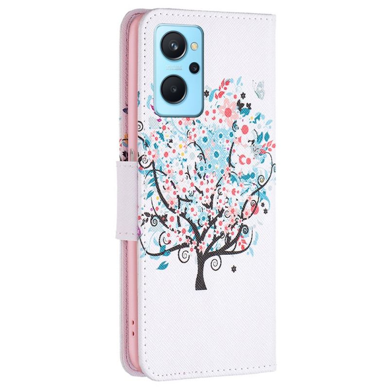 Capa Flip Para Realme 9i Árvore De Primavera