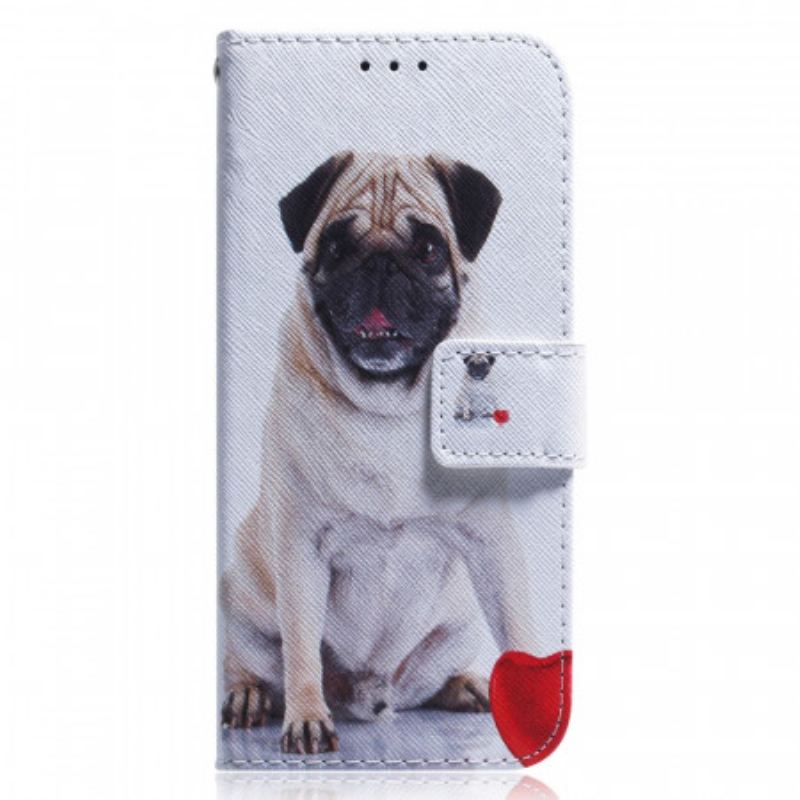 Capa Flip Para Realme 9i Cachorro Pug