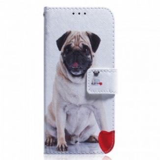 Capa Flip Para Realme 9i Cachorro Pug