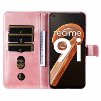 Capa Flip Para Realme 9i Carteira