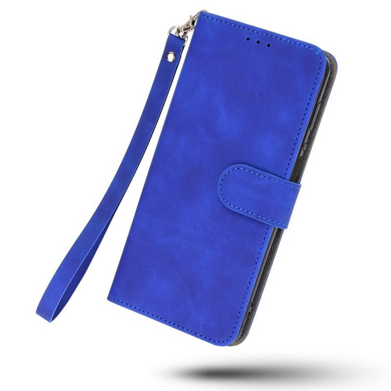 Capa Flip Para Realme 9i Cordão De Pele Macia