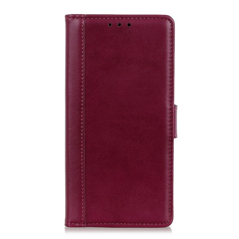 Capa Flip Para Realme 9i Costura Clássica Chique