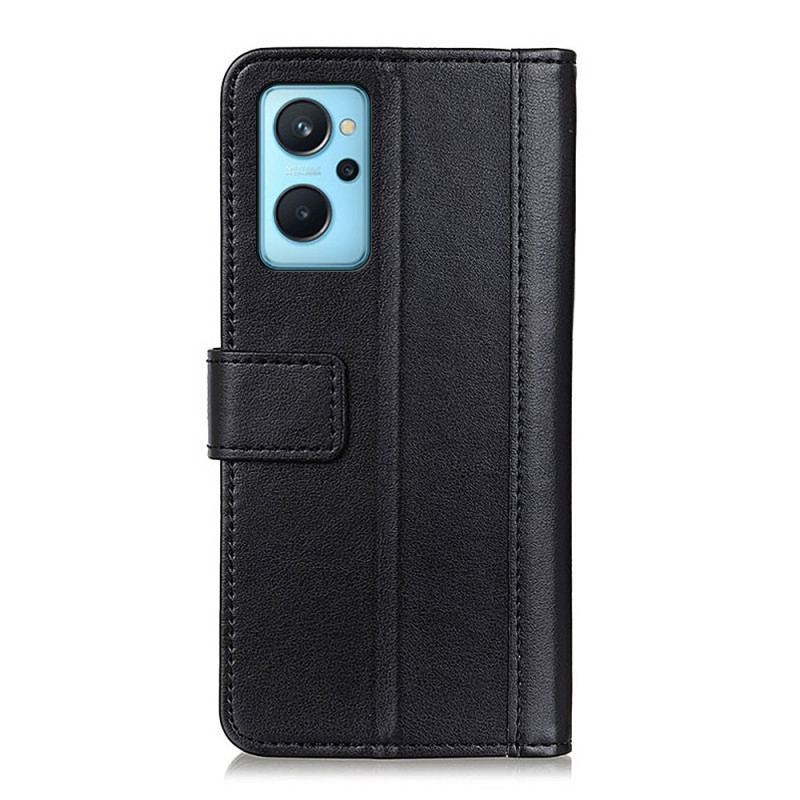 Capa Flip Para Realme 9i Costura Clássica Chique