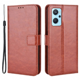 Capa Flip Para Realme 9i Couro Falso Chamativo