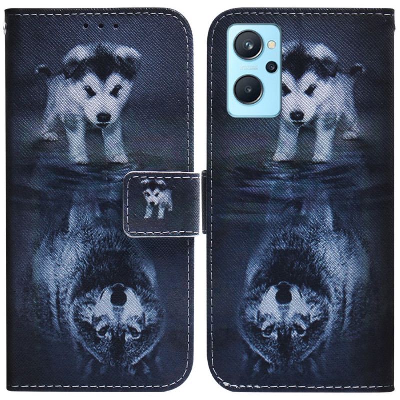 Capa Flip Para Realme 9i Sonho De Cachorrinho