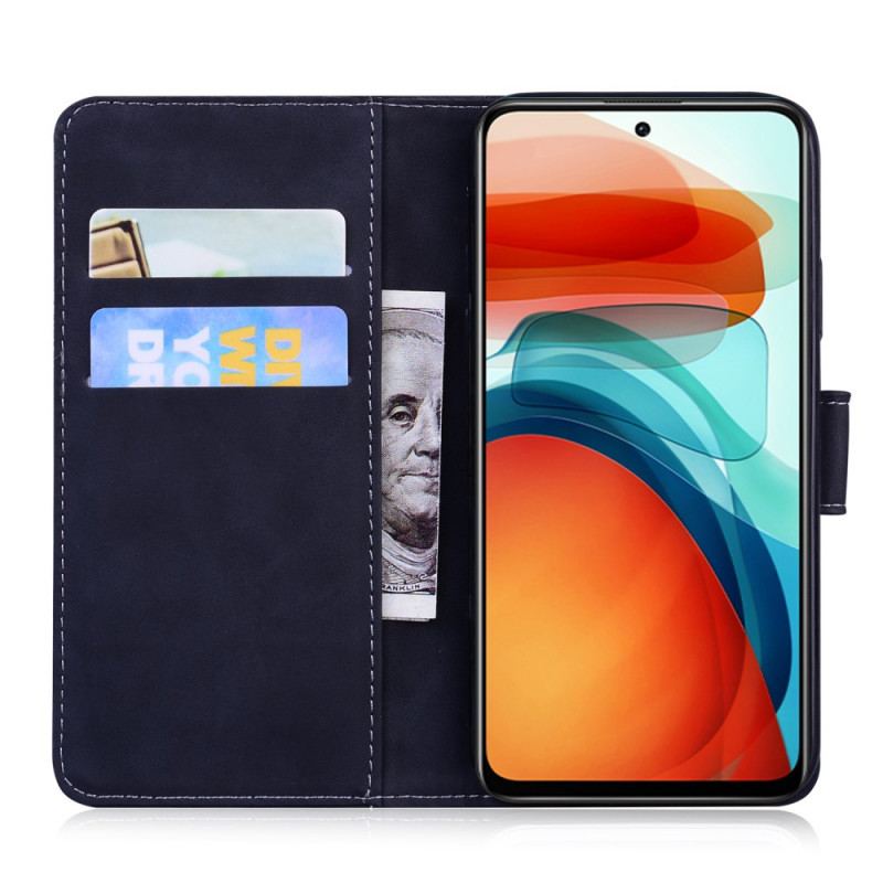 Capa Flip Para Realme 9i Toque De Pele Borboleta