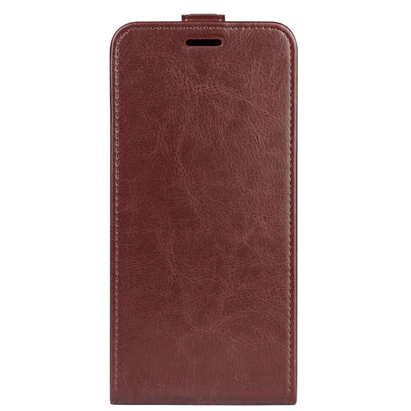 Capa Flip Para Realme 9i Zíper Vertical Textura Crazy Horse