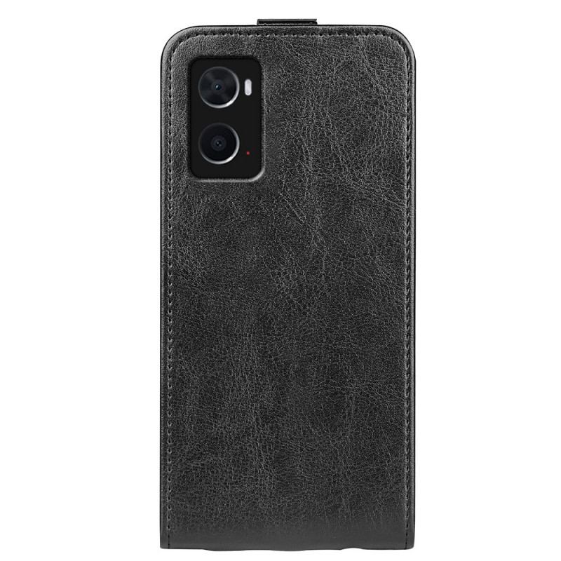 Capa Flip Para Realme 9i Zíper Vertical Textura Crazy Horse